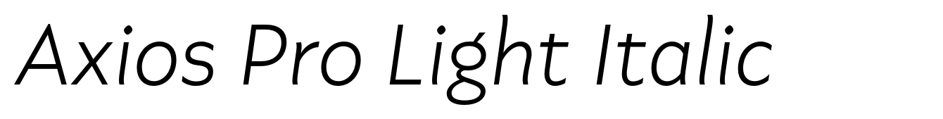 Axios Pro Light Italic